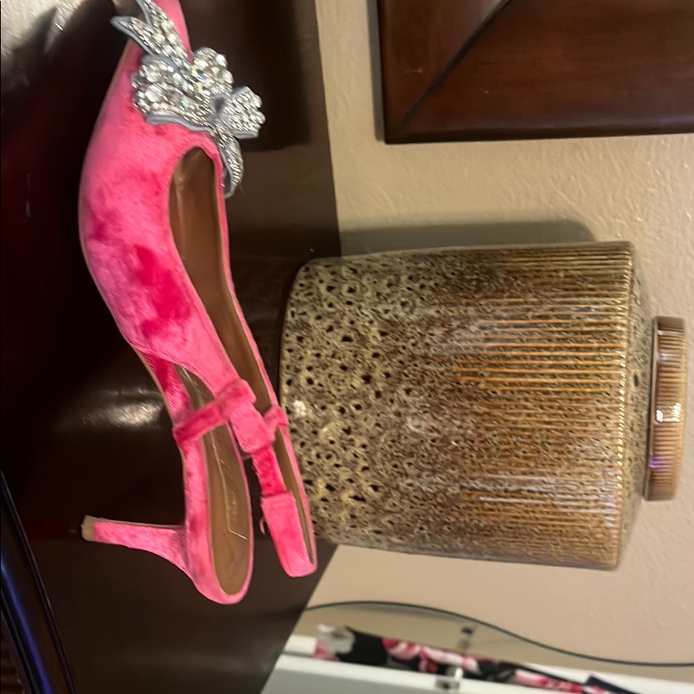 Kurt Geiger Pink Heels with Silver Embellishment
